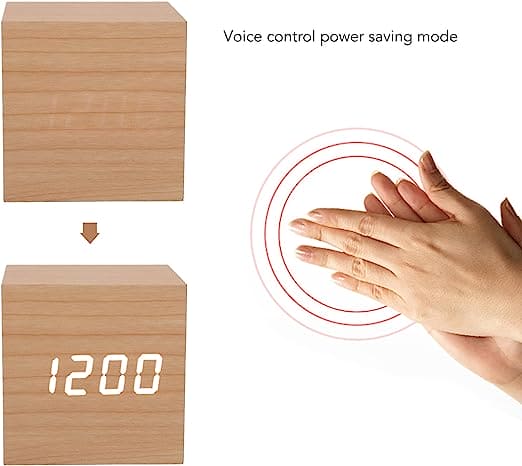Wooden Led Smart Alarm Clock, Cube Digital Alarm Clock, Mini Digital Cube Alarm Clock, Modern Square Design Wood Grain Clock, Cube Clock For Bedrooms, Kids, Living Room, Kitchen Wooden Led Smart Alarm Clock, Cube Digital Alarm Clock, Mini Digital Cube Alarm Clock, Modern Square Design Wood Grain Clock, Cube Clock For Bedrooms, Kids, Living Room, Kitchen